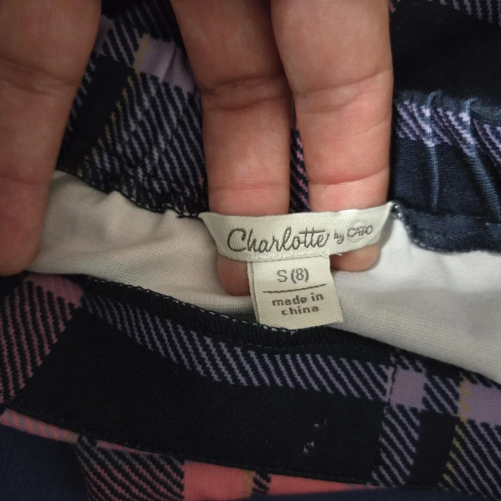 Charlotte Skirt Girls 8 Multicolor Plaid Wrap Elastic Waist Bow Short Fall